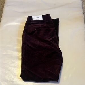 LOFT Dark Purple Velvet Pants